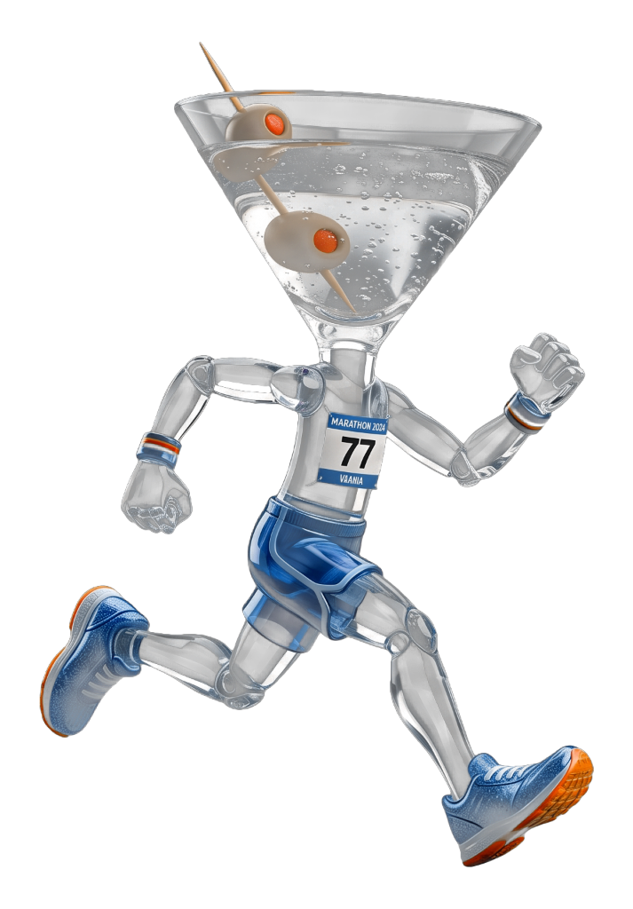 Liquid Glass Running Mascot